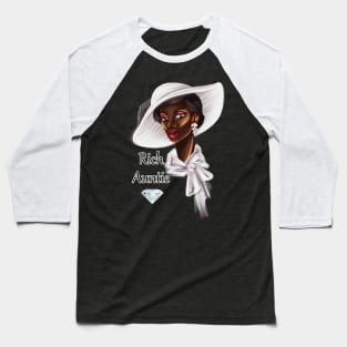 Rich Auntie Melanin Queen Baseball T-Shirt